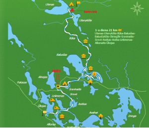 Baidarių varzybu marsrutas